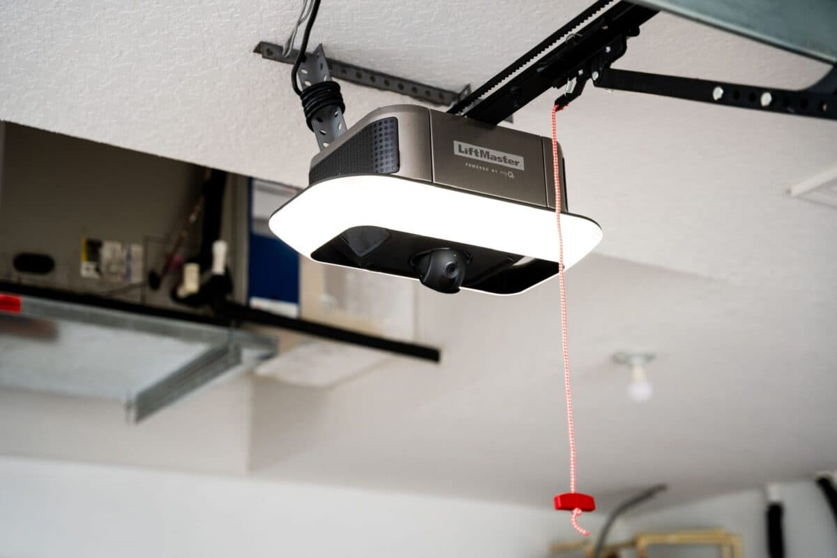 A LiftMaster garage door opener serviced by a State 48 technician